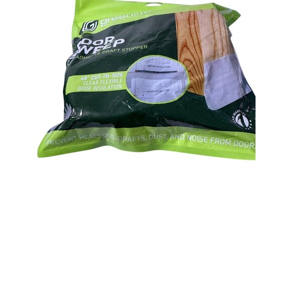 Greenlite Door Sweep Self-Adhesive Draft Stopper 40" Cut-To-Size Clear Flexible - Picture 3 of 5